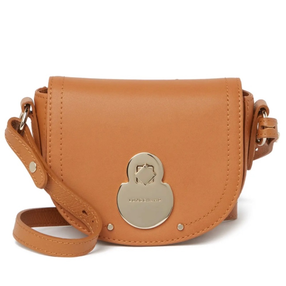 Longchamp-Leather Small Crossbody Bag